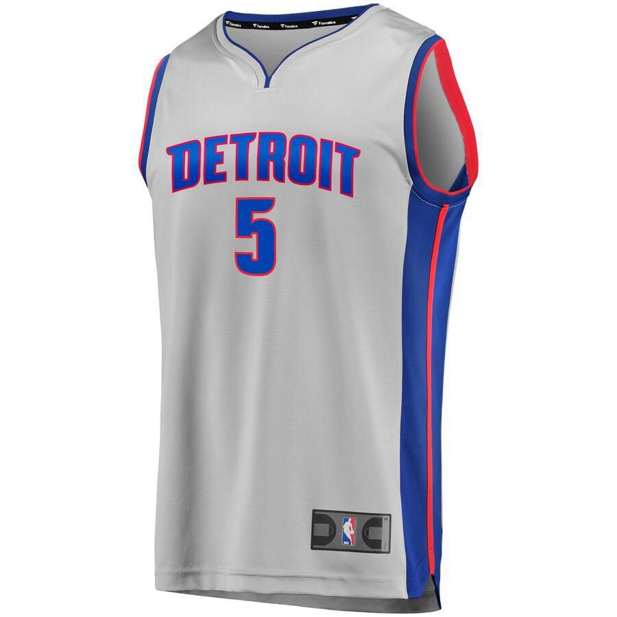 Detroit Pistons Luke Kennard Fanatics Branded Replica Fast Break Statement Jersey Mens - Grey | Ireland O8525J0