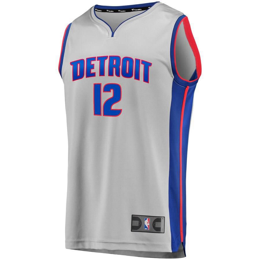 Detroit Pistons Tim Frazier Fanatics Branded Replica Fast Break Statement Jersey Mens - Grey | Ireland H1692Y5