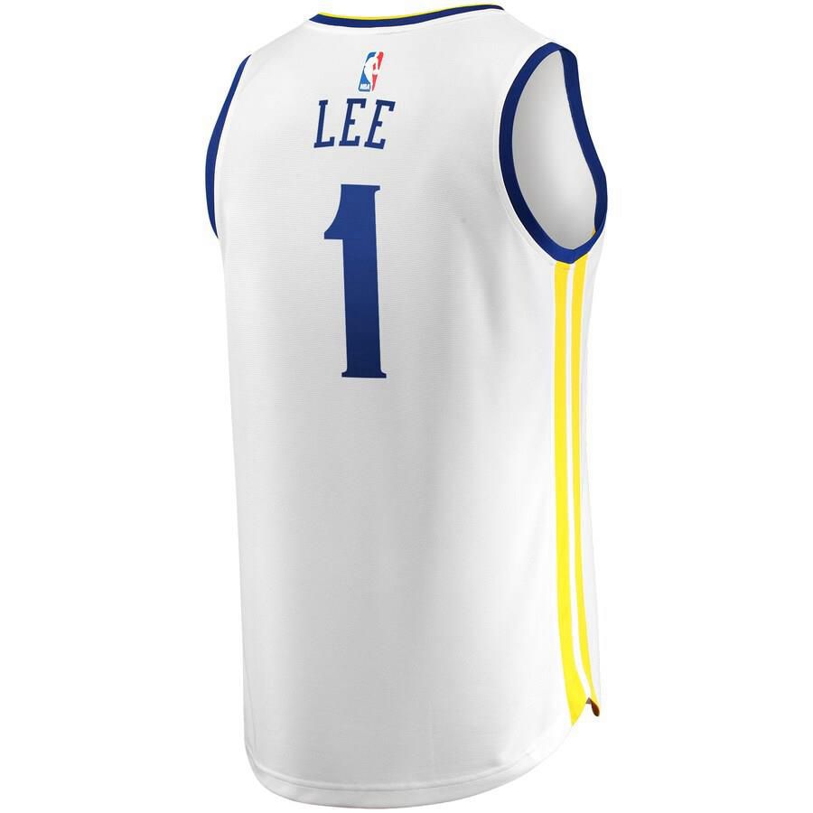 Golden State Warriors Damion Lee Fanatics Branded Replica Fast Break Player Association Jersey Mens - White | Ireland F8710R6