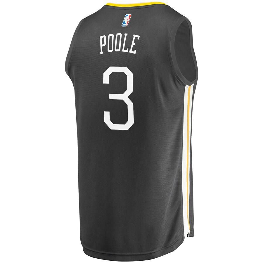 Golden State Warriors Jordan Poole Fanatics Branded Replica Fast Break Player Team Statement Jersey Mens - Black | Ireland D1186N1