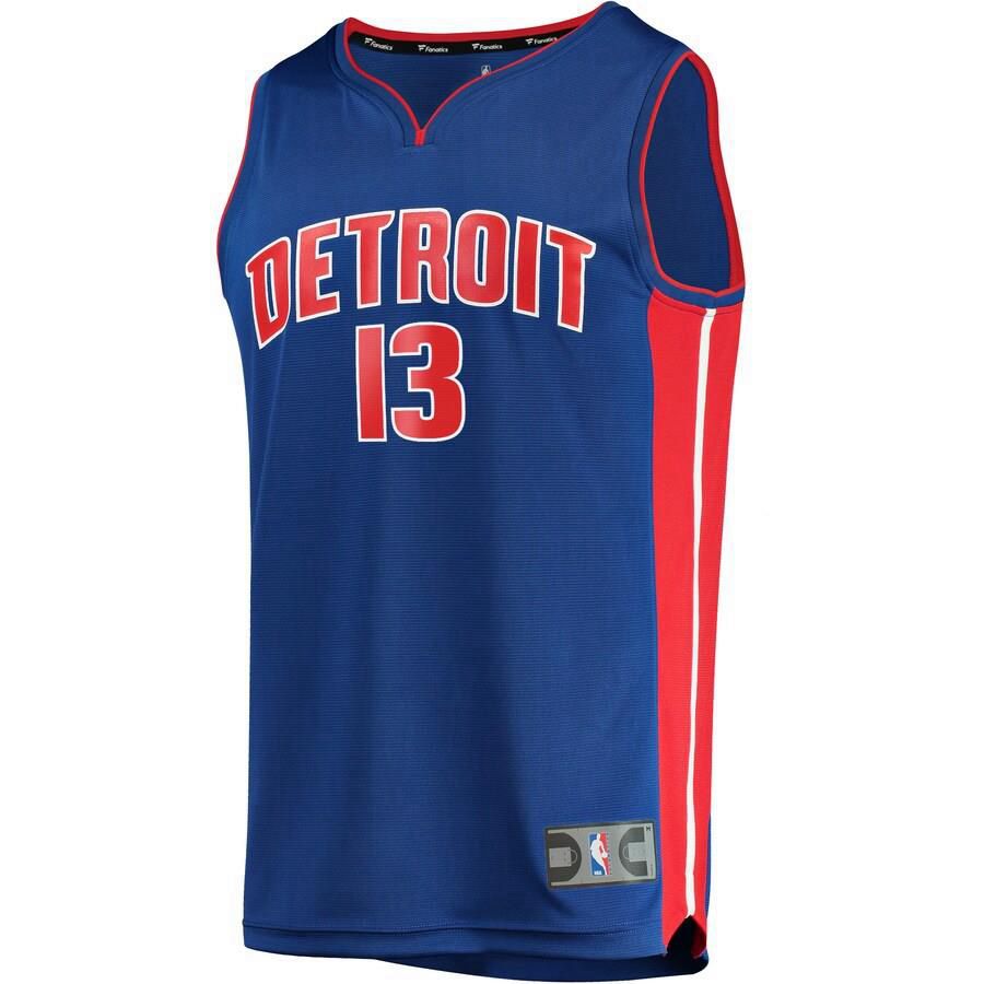 Detroit Pistons Khyri Thomas Fanatics Branded Replica Fast Break Icon Jersey Mens - Blue | Ireland T5824T8