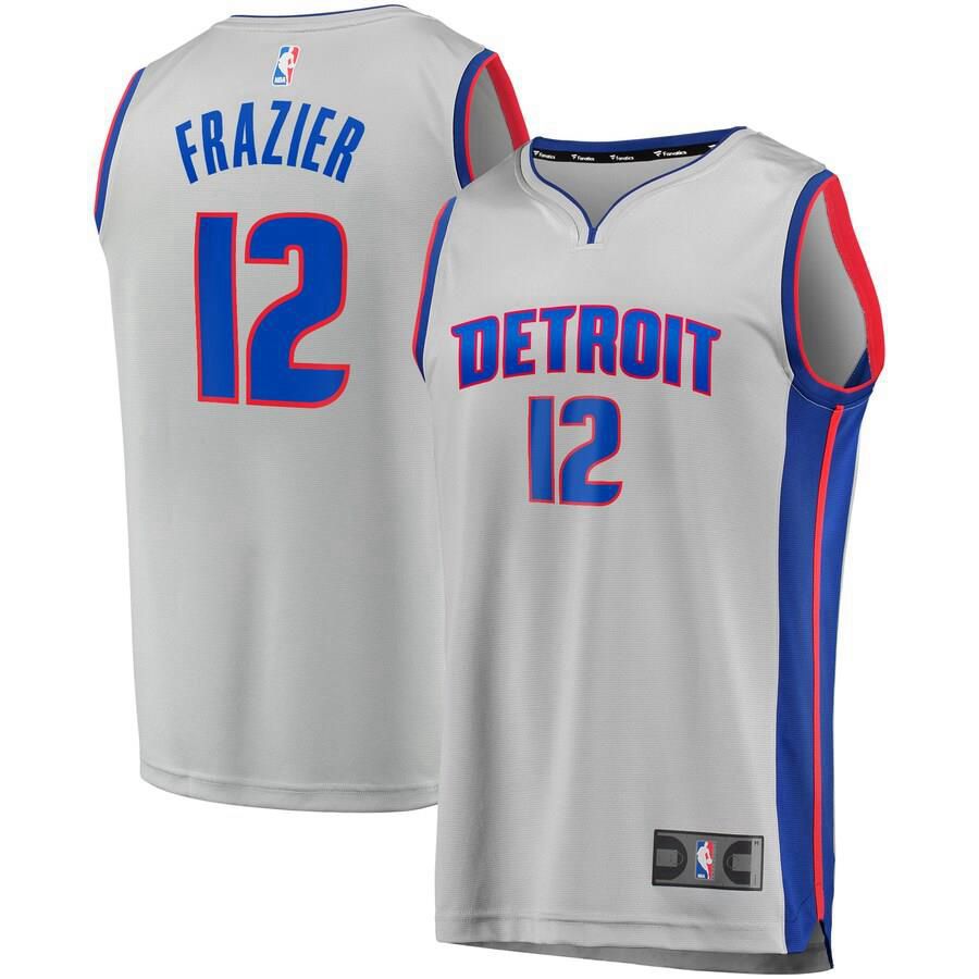 Detroit Pistons Tim Frazier Fanatics Branded Replica Fast Break Statement Jersey Mens - Grey | Ireland H1692Y5