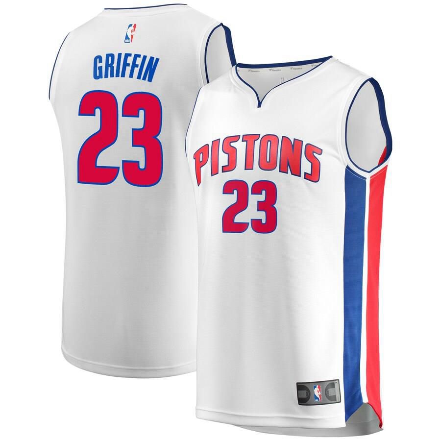 Detroit Pistons Blake Griffin Fanatics Branded Replica Fast Break Association Jersey Mens - White | Ireland I0477F7